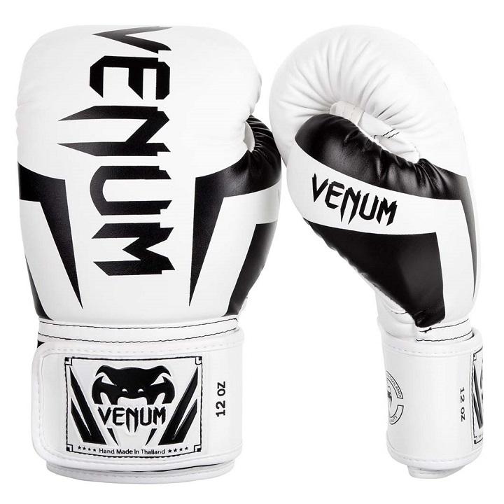 Venum - Boxing Gloves / Elite / White-Black / 14 oz