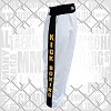 FIGHT-FIT - Pantalon de Kick-boxing / Satiné / Blanc