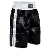 FIGHT-FIT - Short de Boxe Long / Noir-Blanc / XL