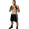 FIGHT-FIT - Boxing Shorts / Boxhosen / Long Cut / Schwarz-Weiss / Medium