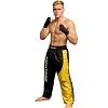 FIGHTERS - Kick-Boxing Hosen / Satin / Schwarz-Gelb / Small
