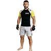FIGHTERS - Rash Guard / Schwarz-Gelb-Weiss / Small
