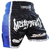 FIGHTERS - Thaibox Shorts / Elite Muay Thai / Schwarz-Blau / XXL