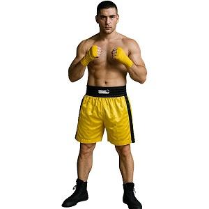FIGHT-FIT - Boxing Shorts / Boxhosen / Gelb-Schwarz / Medium