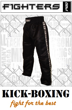 FIGHT-FIT - Kickboxing Pants / Satin / Black / Small