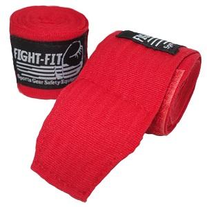 FIGHTERS - Bandages de Boxe / 450 cm / élastiques / Rouge