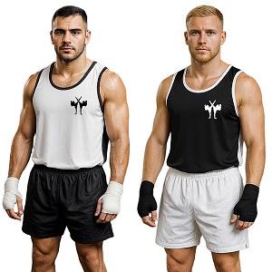 FIGHTERS - Boxing Shirt / Reversable / Schwarz + Weiss / Large