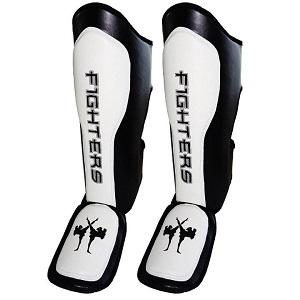 FIGHTERS - Muay Thai Instep Guard / Striker / White-Black / Medium