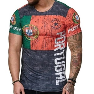 FIGHTERS - T-Shirt / Portugal  / Rojo-Verde-Negro / Large