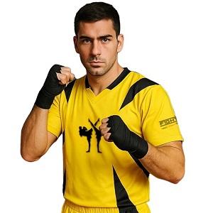 FIGHTERS - Kick-Boxing Shirt / Competition / Gelb / Medium