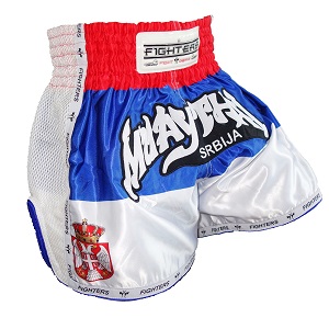 FIGHTERS - Shorts de Muay Thai / Serbie-Srbija / Elite / Medium