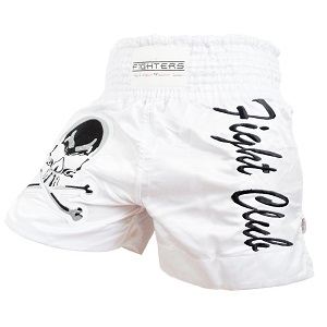 FIGHTERS - Pantalones Muay Thai / Fight Club / Blanco / XL
