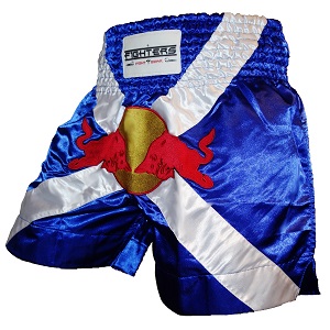 FIGHTERS - Muay Thai Shorts / Bulls / Blau-Weiss / Medium