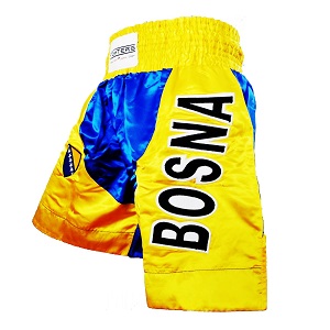 FIGHT-FIT - Pantaloncini da Boxe Lunghi / Bosnia-Bosna / Large