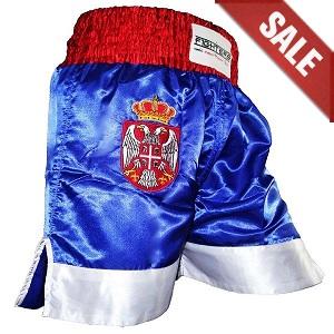 FIGHT-FIT - Muay Thai Shorts / Serbien-Srbija / Zastava / XXL