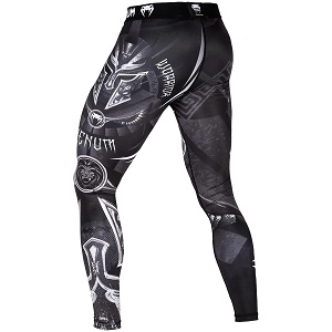 Venum - Pantalon de Compresión / Gladiator 3.0 / Negro-Blanco / Large