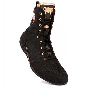 Venum - Zapatillas de Boxeo / Elite / Negro-Bronce / EU 44