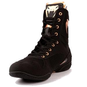 Venum - Boxschuhe Boxstiefel / Elite / Schwarz-Bronze / EU 40