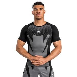 Venum - Rashguard / Attack / Short Sleeve / Schwarz-Grau / Small