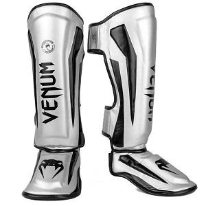 Venum - Shin Instep Protection / Elite / Silver-Black / XL